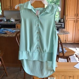 Mint green tank top